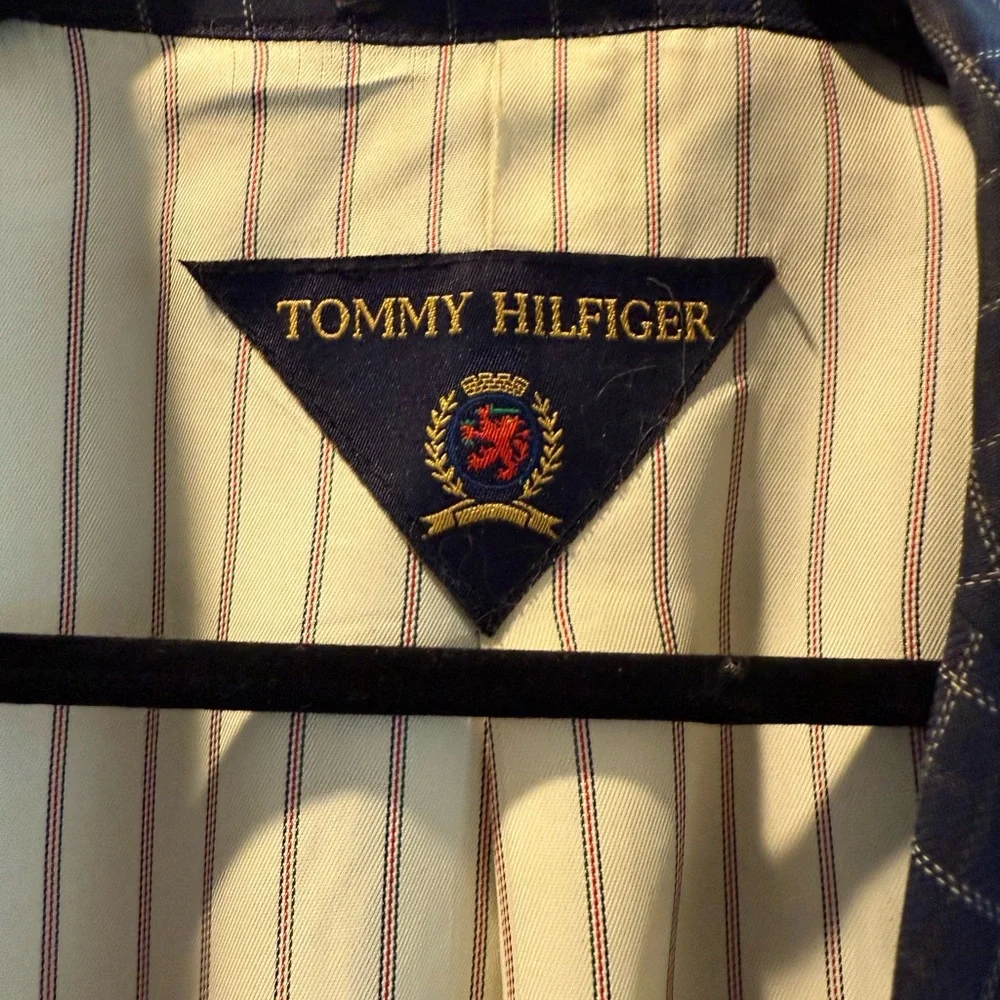 Tommy - Men's Blue Checkered Blazer - Picture 4 of 4